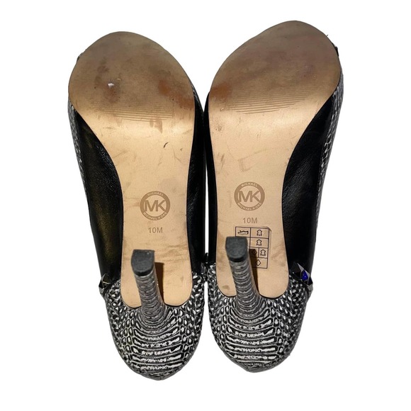 Michael Kors Studded Heel Peep Toe Pumps Shoes Size 10 - Picture 8 of 8